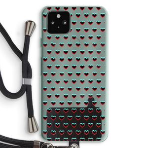 Hartjes: Pixel 5a 5G Transparant Hoesje met koord