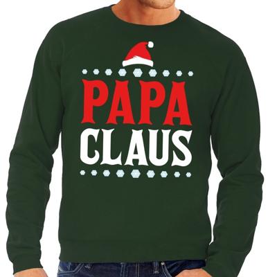 Foute kersttrui - Papa Claus - groen - heren - kerst sweater - voor vaders Foute kersttrui - Papa Claus - groen - heren - kerst sweater - voor vaders