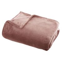 Fleece deken/fleeceplaid oud roze 125 x 150 cm polyester