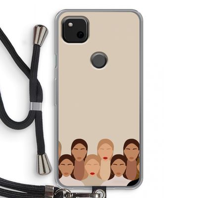 Girls girls girls: Pixel 4a Transparant Hoesje met koord
