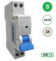 SEP Installatie automaat B03 1polig+n 6kA 18mm breed