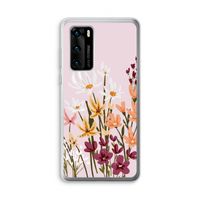 Painted wildflowers: Huawei P40 Transparant Hoesje Painted wildflowers: Huawei P40 Transparant Hoesje
