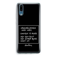 Mijn Motto's: Huawei P20 Transparant Hoesje