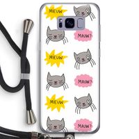 Meow: Samsung Galaxy S8 Plus Transparant Hoesje met koord