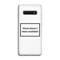 Alone: Samsung Galaxy S10 4G Transparant Hoesje