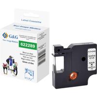 G&G Labeltape Polyester Tapekleur: Transparant Tekstkleur: Zwart 12 mm 5.5 m