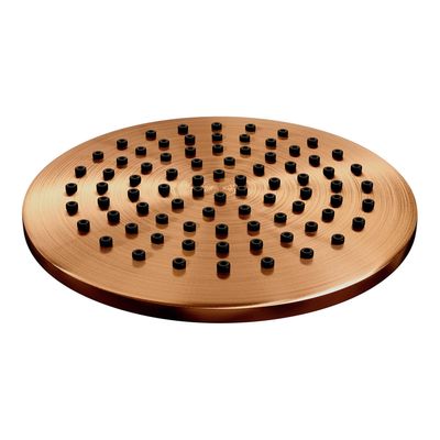 Regendoucheset Opbouw Brauer Copper Carving 20 cm Thermostatisch met Staaf Handdouche Geborsteld Koper Brauer