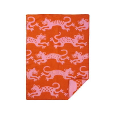 Klippan wiegdeken eco-wol Jump baby-Oranje