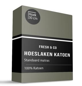 Hoeslaken - Katoen - Verkoelend - 180x200 cm - Keuze Uit Meerdere Kleuren - Fresh and Co - Dekbed-Discounter.nl