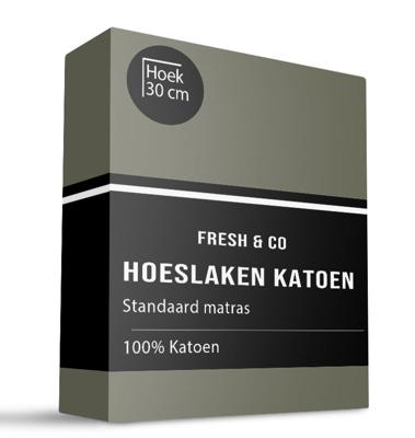 Hoeslaken - Katoen - Verkoelend - 90x200 cm - Keuze Uit Meerdere Kleuren - Fresh and Co - Dekbed-Discounter.nl
