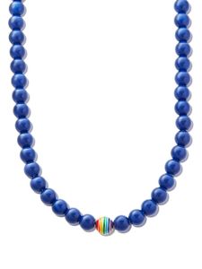 Lauren Rubinski collier en or blanc 14ct à perles - Bleu