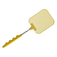 Vliegenmepper - uitschuifbaar - geel - 25 tot 60 cm - telescopisch