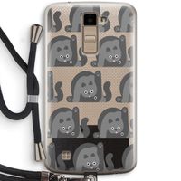 Cats: LG K10 (2016) Transparant Hoesje met koord
