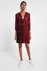 Gebloemde boho-jurk - RED - 44