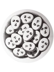 Fornasetti assiette murale Tema e Variazioni N.187 peinte à la main - Blanc