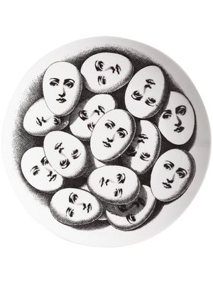 Fornasetti assiette murale Tema e Variazioni N.187 peinte à la main - Blanc