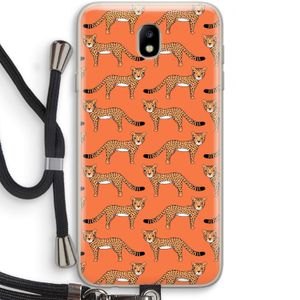Cheetah: Samsung Galaxy J7 (2017) Transparant Hoesje met koord
