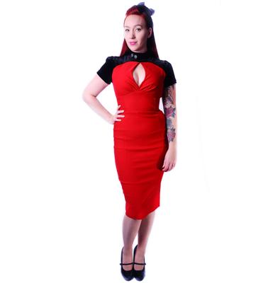 Violet Dress, Red/Black-L | 50% korting Violet Dress, Red/Black-L | 50% korting