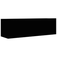 vidaXL Tv-meubel 100x30x30 cm bewerkt hout zwart - thumbnail