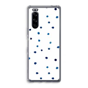 Blauwe stippen: Sony Xperia 5 Transparant Hoesje