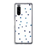 Blauwe stippen: Sony Xperia 5 Transparant Hoesje