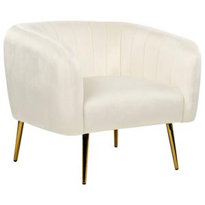 Beliani LACONIA - Fauteuil-Beige-Fluweel