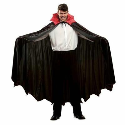 Cape My Other Me De Luxe Zwart Drácula - Maat: M/L - Maat: M/L