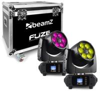 Beamz FUZE610Z Wash set van 2 movingheads in flightcase