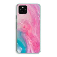Roze explosie: Google Pixel 5a 5G Transparant Hoesje