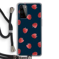 Framboosjes: OnePlus 9 Pro Transparant Hoesje met koord