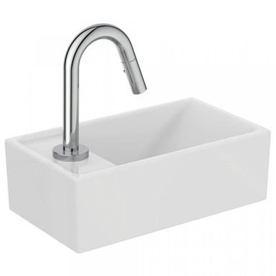 Ideal Standard Tempo fonteinset keramiek 37x21cm kraangat links wit e2134aa