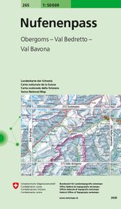 Wandelkaart - Topografische kaart 265 Nufenenpass | Swisstopo