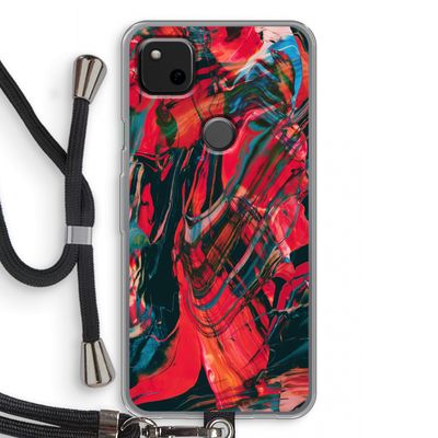 Endless Descent: Pixel 4a Transparant Hoesje met koord