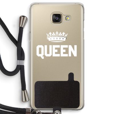 Queen zwart: Samsung Galaxy A5 (2016) Transparant Hoesje met koord