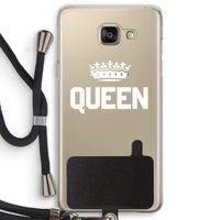 Queen zwart: Samsung Galaxy A5 (2016) Transparant Hoesje met koord