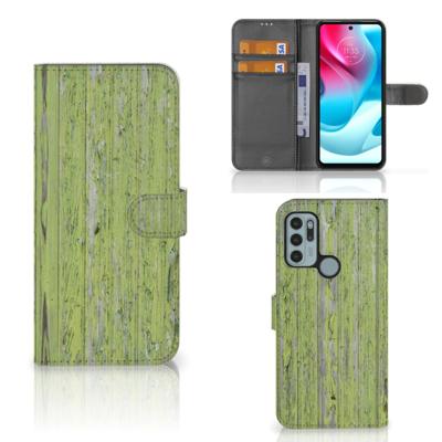 Motorola Moto G60s | Book Style Case | Green Wood