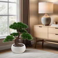 Pinus Bonsai x5 deluxe kunstplant op voet 80cm