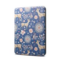 Reindeer Blue Pattern Horizontal Flip PU + TPU Leather Protective Case for Amazon Kindle Paperwhite 4 (2018) with Sleep & Wake-up Funtion