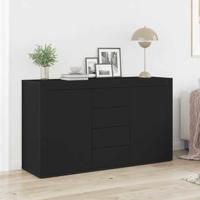 Dressoir met lade Zwart 120 x 36 x 69 cm Bewerkt hout