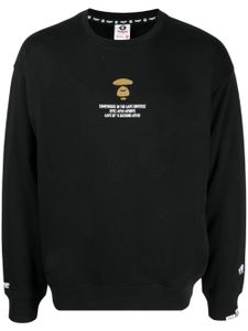 AAPE BY *A BATHING APE® sweat en coton mélangé à logo imprimé - Noir