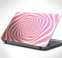 Laptopsticker roze spiraal - thumbnail