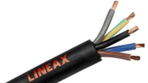 Rubber kabel 5x 6mm² Nexans H07RN-F ECA 1 meter neopreen 400V Lineax® plus