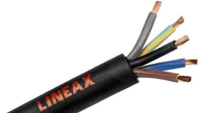 Rubber kabel 5x 6mm² Nexans H07RN-F ECA 1 meter neopreen 400V Lineax® plus