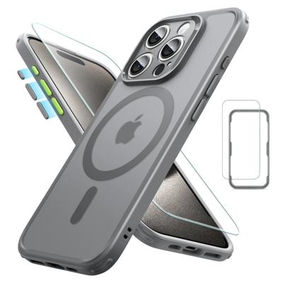 iPhone 15 Pro Max Classic Pro Case (HaloLock) Set - Frosted Grey iPhone 15 Pro Max Classic Pro Case (HaloLock) Set - Frosted Grey