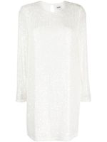 Claudie Pierlot robe brodée de sequins à manches longues - Blanc