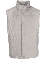 Ferragamo gilet matelassé à col cheminée - Gris