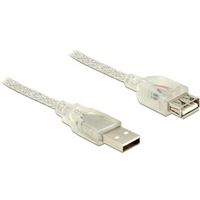 DeLOCK 0.5m, 2xUSB2.0-A USB-kabel 0,5 m USB 2.0 USB A Transparant - thumbnail