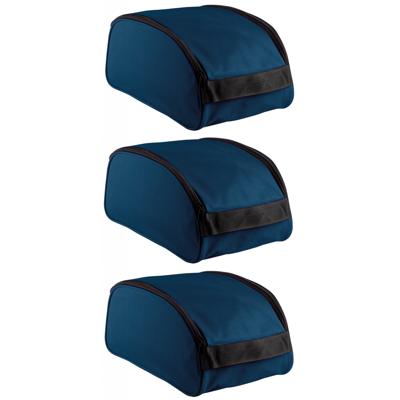 PROACT Schoenentas reizen - 3x - 9L - 35 x 19 x 16 cm - blauw - polyester - schoenen opbergen