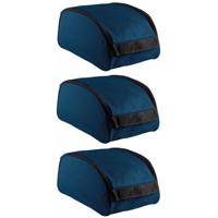PROACT Schoenentas reizen - 3x - 9L - 35 x 19 x 16 cm - blauw - polyester - schoenen opbergen