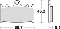 TRW remblokken "mcb 602 brake pad mcb 602 trq sint. metal racing